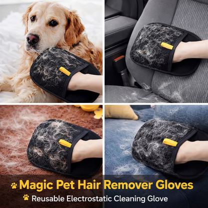PET HAIR REMOVER GLOVES (PACK OF 2)